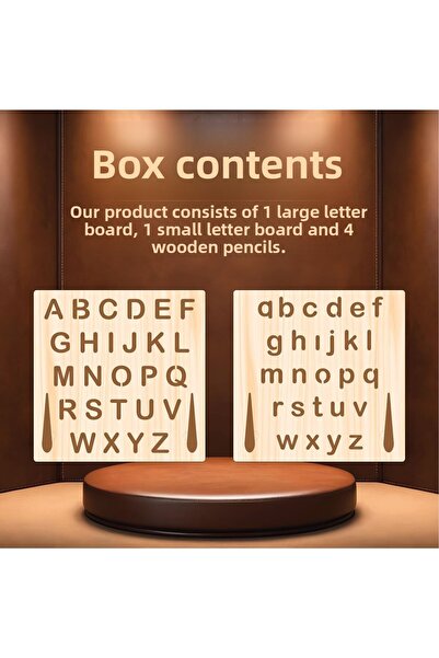 Karter İnovasyon Alphabet Drawing Set - Learning Letters Educational and Wood...
