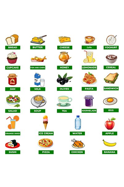 MUTLUTECH 3D 4.فئة اللغة الإنجليزية 10مجموعة اللباد المغناطيسية من Unit Food ...