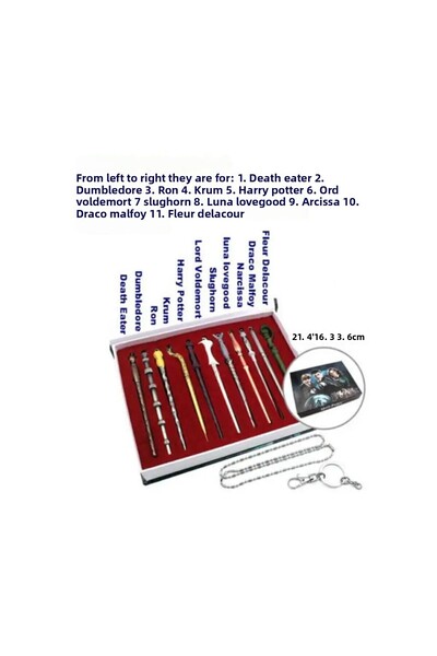 TOYFEST Metal Multi-Various Wand Magic Wand Set with Harry Potter Figure and Special Box