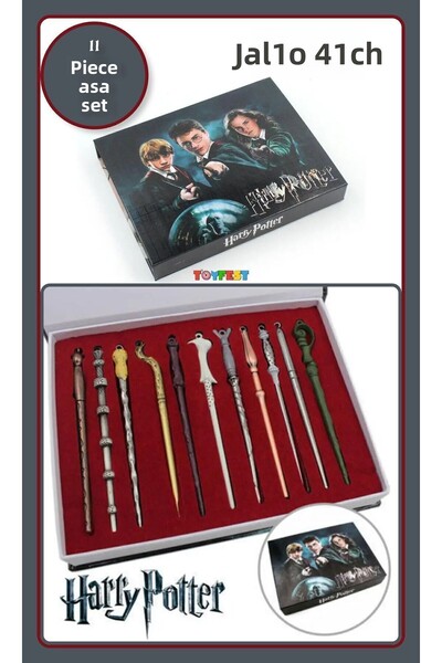 TOYFEST Metal Multi-Various Wand Magic Wand Set with Harry Potter Figure and Special Box