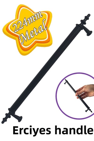 GLASWEN Erciyes مقبض أسود 224 مللي متر مقبض الأثاث خزانة المطبخ لخزانة ملابس ...