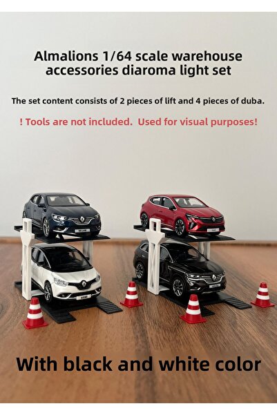 almalions 1/64 مقياس Diaroma مركبة ليفتي 2 قطعة + 4 قطعة ملحقات جراج عائم أسو...