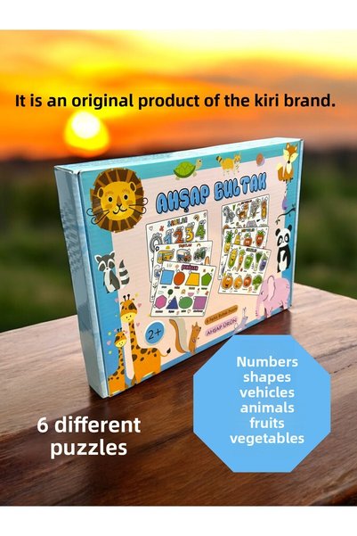 Kiri Wooden Educational Tutorial Puzzle Bultak 6 Different Product Set