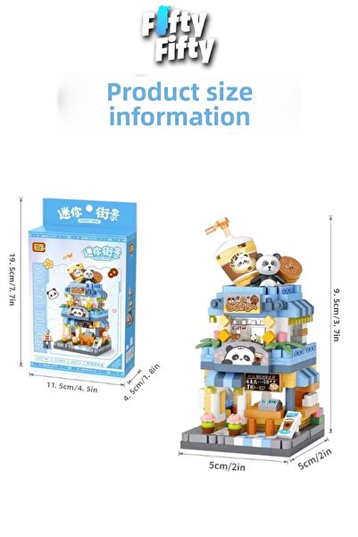 Vagonlife Loz Micro Block Series Coffee Shop 400 Pieces Toy Construction Set Fflz-8814