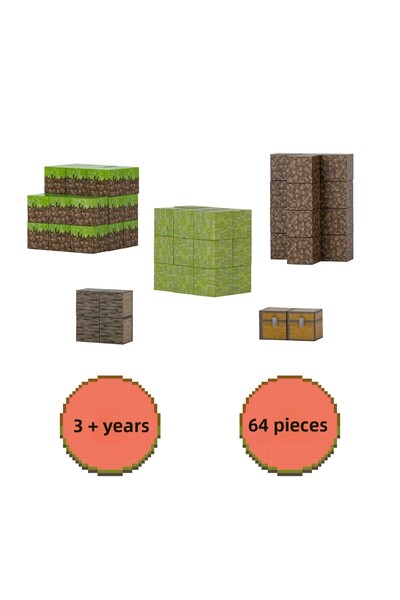 Birlik Oyuncak Creative World Magnetic Block Set -64 Pieces Educational Toy Jm802