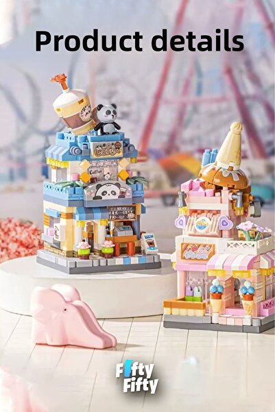 Vagonlife Loz Micro Block Series Coffee Shop 400 Pieces Toy Construction Set Fflz-8814