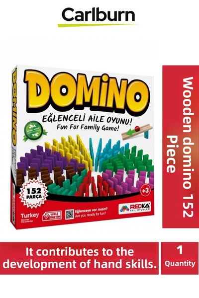 Carlburn مهارات يدوية لتنمية الانتباه، لعبة الدومينو الخشبية التعليمية المكون...