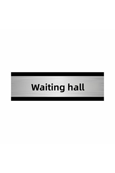 Özarslan Dizayn Waiting Room 10X20Cm Silver Color Metal Directional Sign