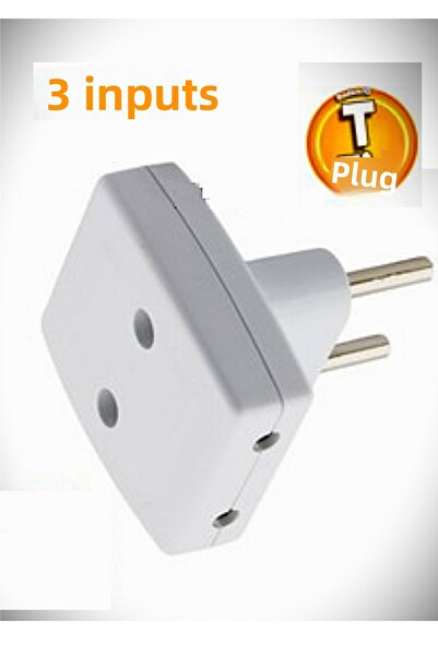 KL HOME 3 قطع من مقبس التوصيل على شكل حرف T، مقبس متعدد المجموعة، مقبس ثلاثي