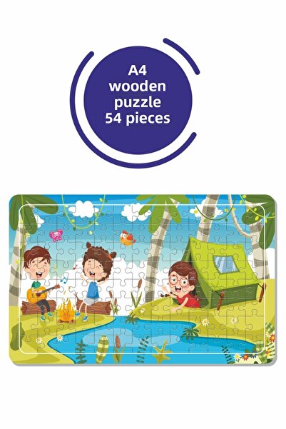 Baskı Atölyesi ألغاز هوليداي آند كامب A4 مكونة من 54 قطعة، لعبة، منشار قطع