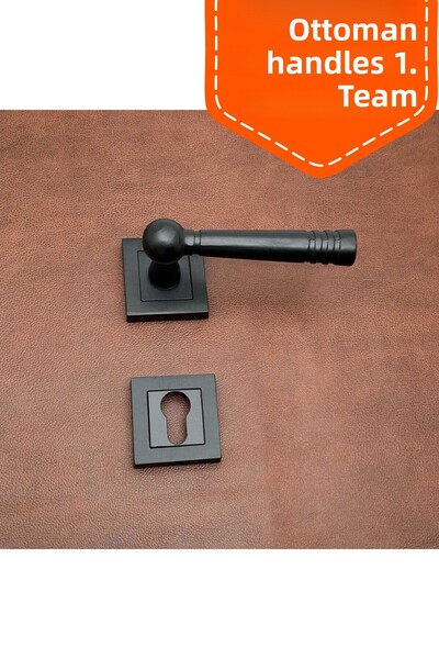 KOLDOOR Mâner otoman cu rozetă pătrată Yale din oțel pentru ușă, mâner cu o singură direcție