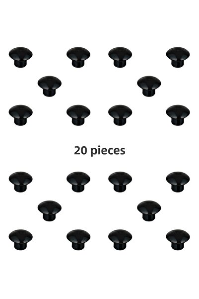 ARON Mother of Pearl Button Handle Glossy Black Kids Room Drawer Furniture Cabinet Handle (20 PCS)