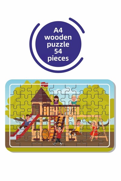 Baskı Atölyesi ألغاز بارك آند بلاي A4 مكونة من 54 قطعة، لعبة، منشار قطع