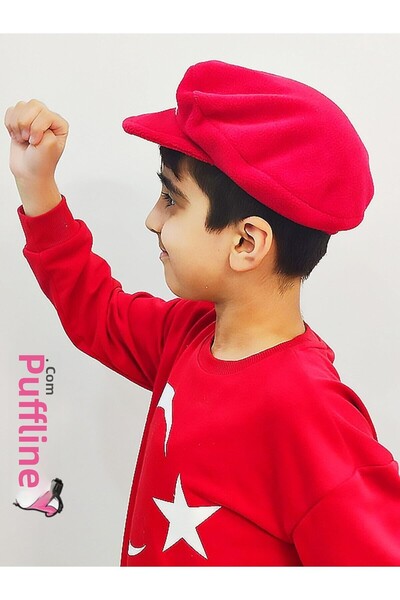 Pufline Mario Hat Plush Toy Unisex Red