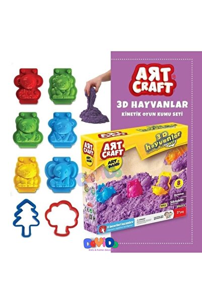 DeYiDo 3D Animals Pattern Kinetic Sand Set - Shaped Educational Play Sand (50...