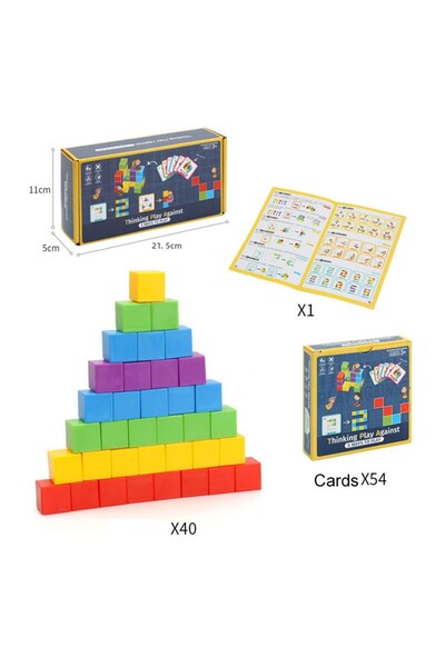 Choice1 لعبة أحجية مونتيسوري السحرية السوداء مع صندوق، لعبة تدريب على التفكير...