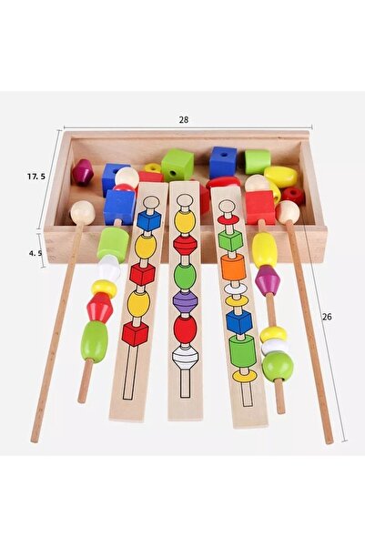 line up Circle Toys - Wooden Bead Sorting