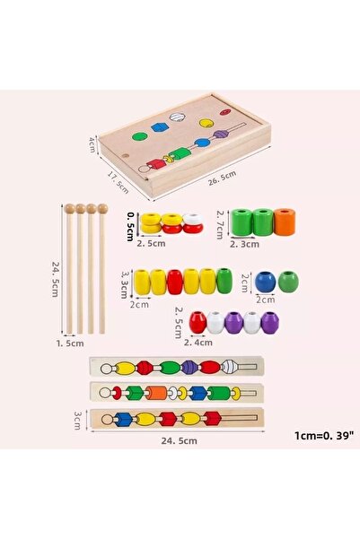 line up Circle Toys - Wooden Bead Sorting