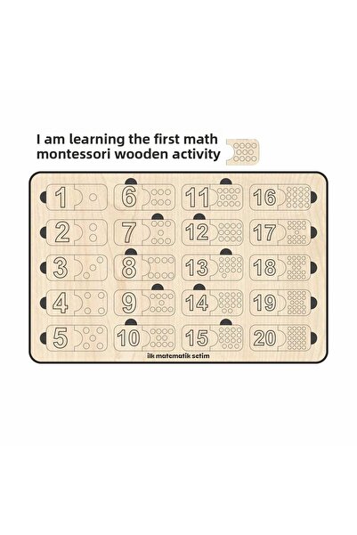 Ahtek Mathematics Primary School Montessori Wooden Educational Activity Set of 5
