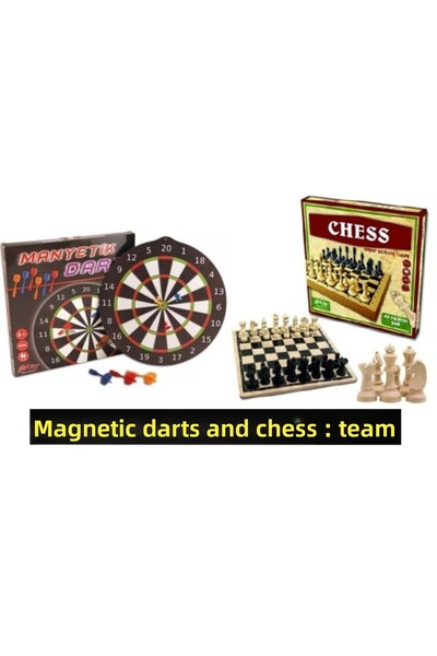 Star Oyun Chess Set And Magnetic Darts Family Game Set Educational Toy Box Games