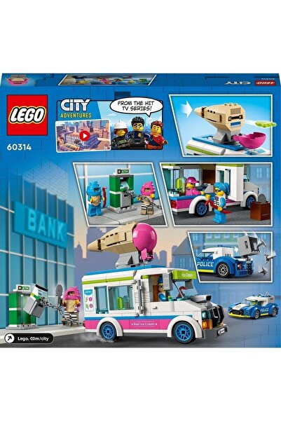 LEGO ® City Ice Cream Truck Police Chase 60314 Construction Set (317 Pieces)