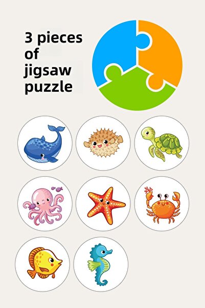 Sim Tasarım SimKids Sea Creatures تحت عنوان 2+ أحجية الصور المقطوعة لعبة تحسي...