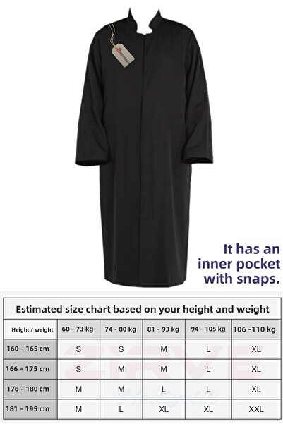 Hediyeleşin عباءة الإمام العباءة البسيطة - أسود