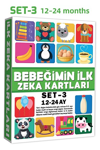 Dıy Toy/Taba Grup My Baby's First Intelligence Cards Set-3 / 12-24 Months - E...
