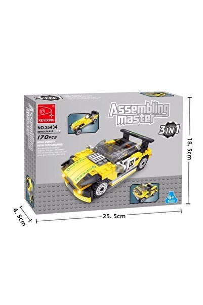 Ausini Assembling Master 170 Pieces 3 in 1 Sports Cars