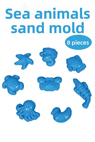 TutturX Kinetic Sand Mold Sea Animals 8 Pieces