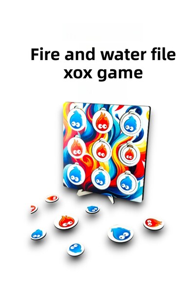 Karter İnovasyon Xox Fire and Water Strategy Game - Natural Wooden Educationa...