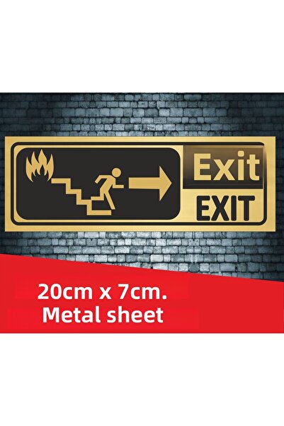 sıradışıhediyem علامة تحذير معدنية لمنفذ الحريق وسلالم التحويل وخروج الخروج م...