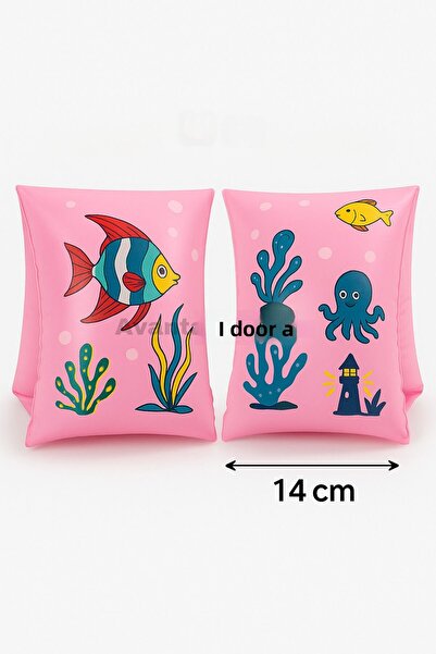 Avantaj Kapıda بدلة أطفال قابلة للنفخ باللون الوردي المرجاني - من 3 إلى 7 سنوات / حتى 25 كجم