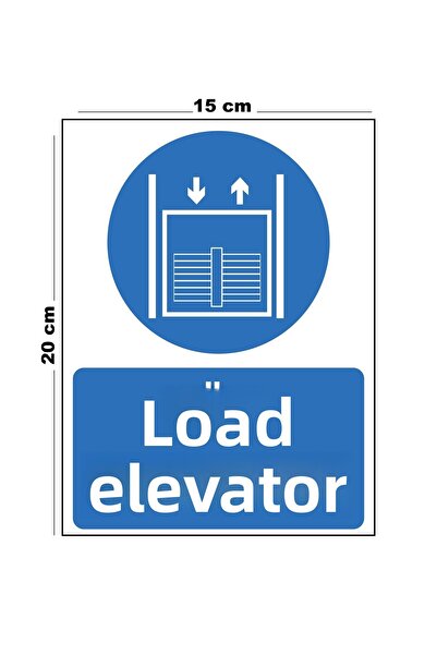 Lucena Metal Freight Elevator 15cm X 20cm Warning Sign Directional Sign