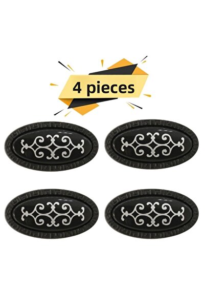 Badem10 Κουμπιά επιλογής για ντουλάπια Μαύρα (4 ΤΕΜ.) Συρτάρια κουζίνας