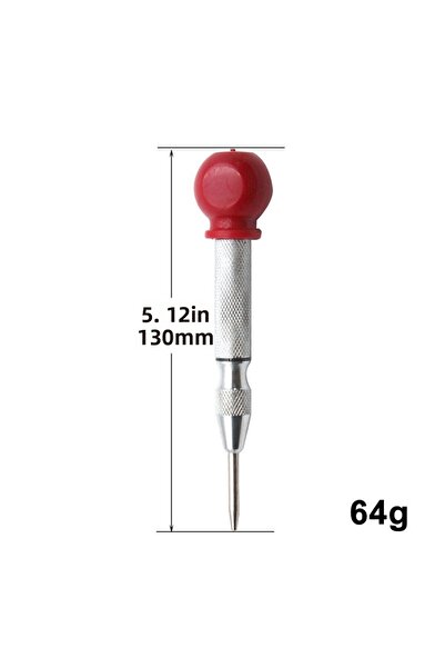 Choice قطعة واحدة من مثقاب مركزي محمل بنابض أوتوماتيكي من الفضة الفضية لكسر الزجاج وثقب النوافذ ومثقب المركز