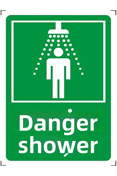 Emek İkaz Levhaları علامة تحذير/تحذير للاستحمام الخطر مقاس 12 × 25 ديكوت (فوت...