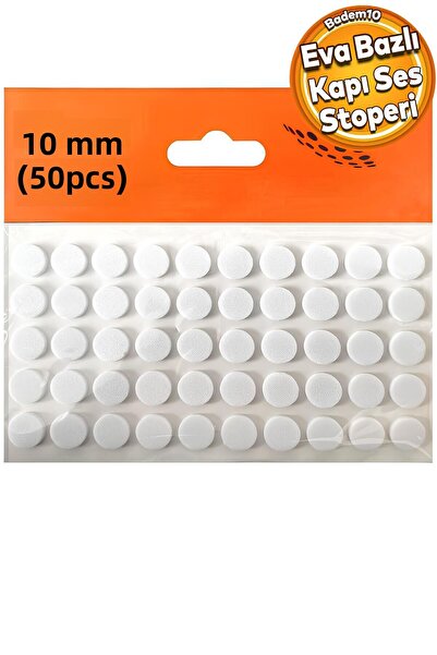 Badem10 50 τμχ Αυτοκόλλητο Λευκό Eva Κάλυμμα Συρταριού Ντουλάπας Ηχητικό Πώμα Προστατευτικό Προστατευτικό Κύκλος 10 mm