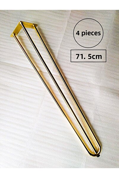 DEMONTEPARK 4 bucăți-71,5 cm picior de ac de păr din metal, placat cu aur, pi...