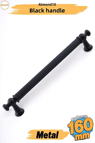 Badem10 Mâner din metal negru Selçuklu 160 mm Mobilier Bucătărie Sertar Dulap Dulap Ușă Mânere Mâner