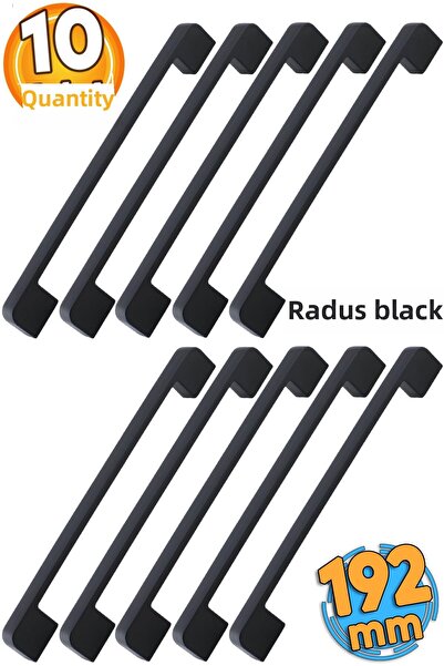 Badem10 10 bucăți Radus 192 mm - 19,2 cm mobilier din metal negru sertar bucătărie dulap dulap mânere mâner