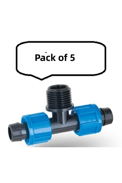 POELSAN 20 X ½" X 20 Drip Irrigation Male Tee (Pack of 5)