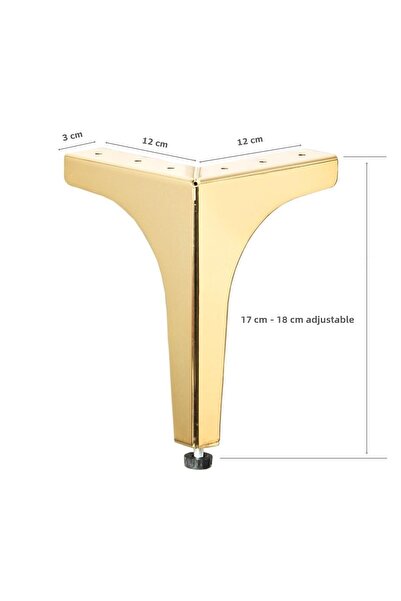 EYM Klas Foot Metal 17 Cm Aur Mobilier Picior Scaun