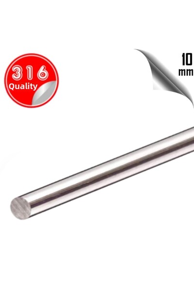 PÇS Paslanmaz Tijă (arbore) din oțel inoxidabil 316 Ø 10 mm (1 METR)