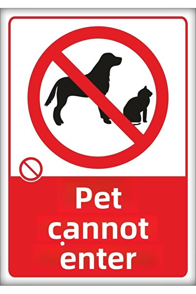 Pass Pano Warning and Direction Signs "No Pets" 25X35Cm Dekota Sheet
