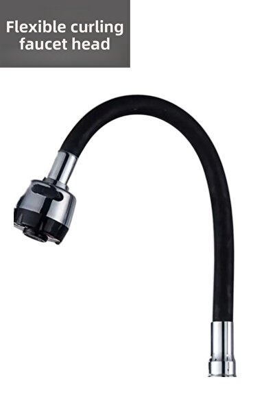 CocoVia Flexible Crimpable Colorful Silicone Faucet Mixer Head Kubar (Black)