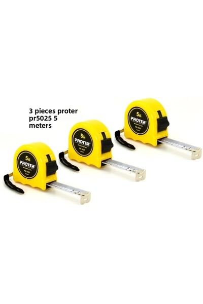 Proter 3Pcs Proter 5 Meters X 25 mm with Stop Steel Strip Meter with Hanger Attachment