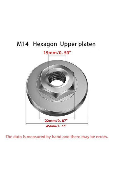 Choice M14 Hexagon Upper M10/M14/5/8-11 Thread Replacement Angle Grinder Meta...
