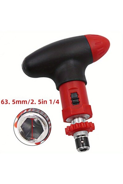 Choice مفك براغي يدوي على شكل حرف T، مفك براغي سريع الدفعة، بت سداسي بقطر 1/4 بوصة، مقبض قابل للتعديل