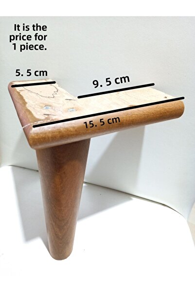 BARERMO Picior din lemn de vultur cu lățime de 17 cm - Unitate TV, Consolă și Picior de cușcă